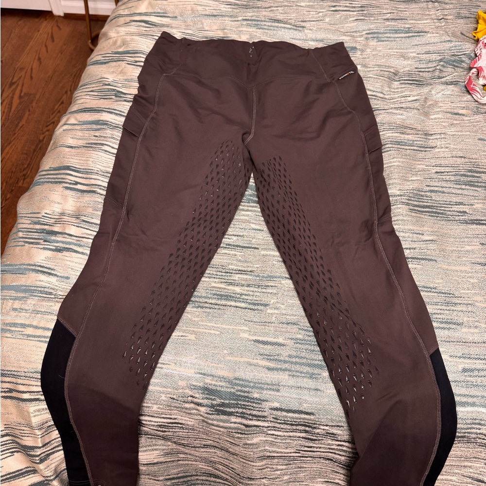 Kerrits Brown Full Leg Riding Tights sz xl